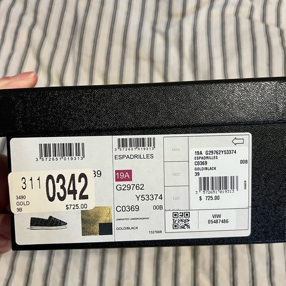 CHANEL cruise gold black espadrilles like new size 9 - Picture 3 of 6